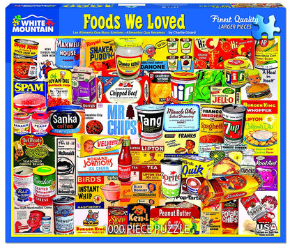 White Mountain 1000 Piece Jigsaw Puzzle Nostalgic Food, Foods We Loved