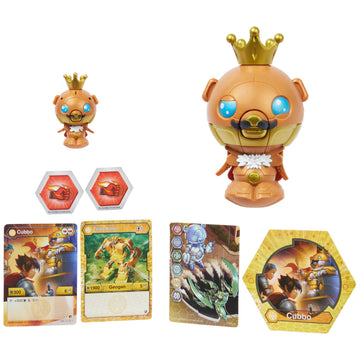 Bakugan, Cubbo Deka Pack with Exclusive Jumbo King Cubbo and Core Cubbo, Geogan Rising Transforming Collectible Action Figures, Toys for Kids Boys