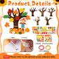 25 Pack Tree of Thanksful Make Your Own Thanksgiving Tree Hanging Ornament Fall Thanksgiving Craft Kit for Kids Leaves Sticker Thankful Art Project