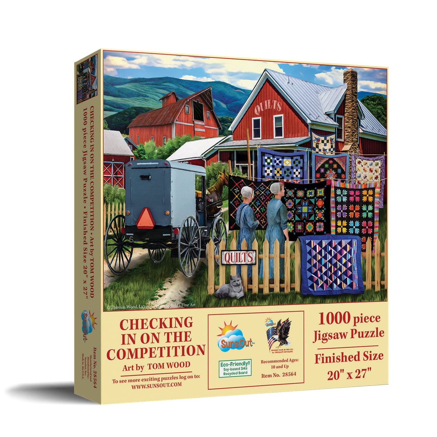 SUNSOUT INC - Checking in on the Competition - 1000 pc Jigsaw Puzzle by Artist: Tom Wood - Finished Size 20" x 27" - MPN# 28564