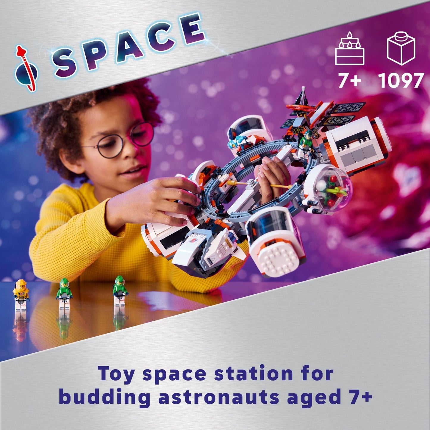 LEGO City Modular Space Station STEM Toy, Modular Exploration Science Toy with 6 Astronaut Minifigures, Gifts for Boys, Girls, and Kids Ages 7 and Up