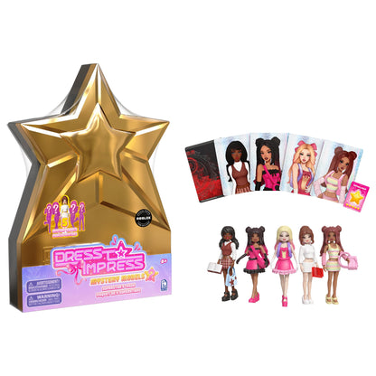 PhatMojo Dress to Impress - Mystery Models - Superstar 5-Pack - Series 1 - Star Storage Case -Small Dolls - Blind Box Collectible Set - Includes DLC
