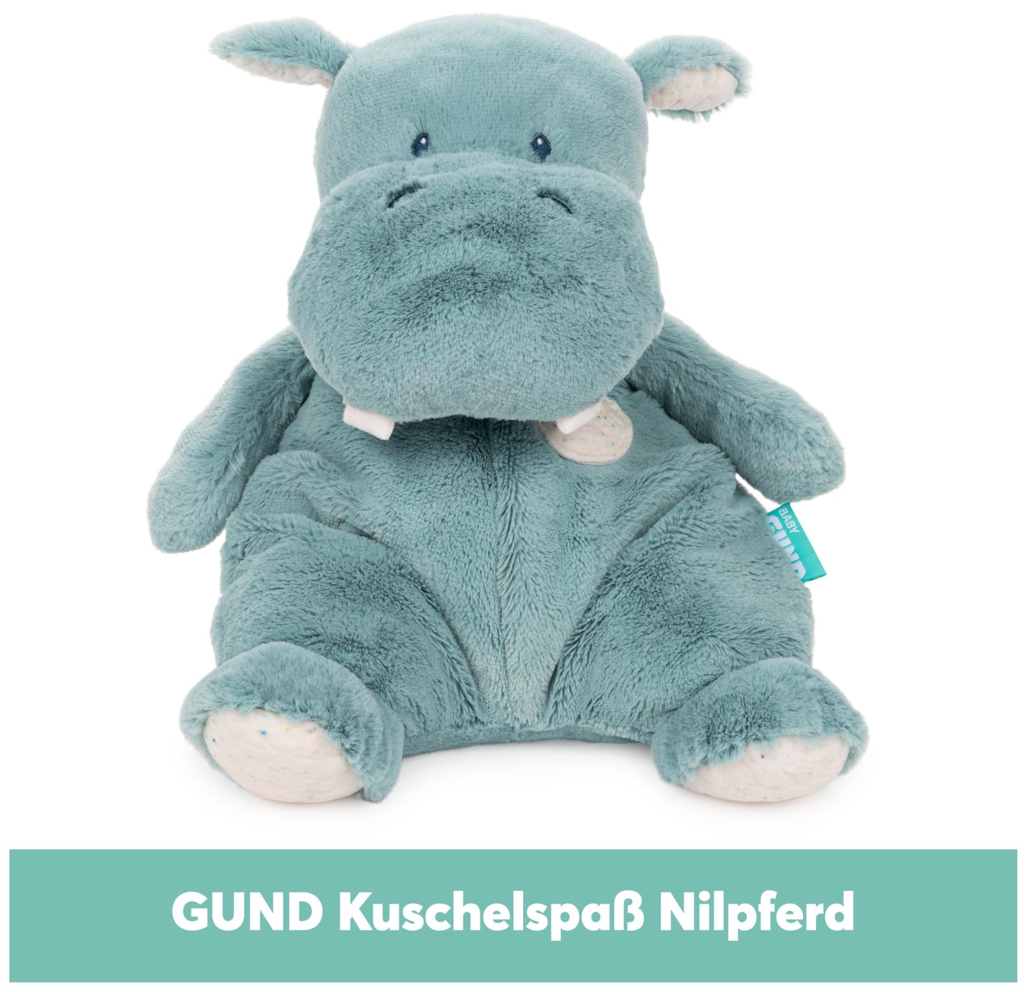 GUND Baby Hippo Hug Soft Cuddle Plush Toy for Babies and Babies, Green, 30 cm, 0+ Years