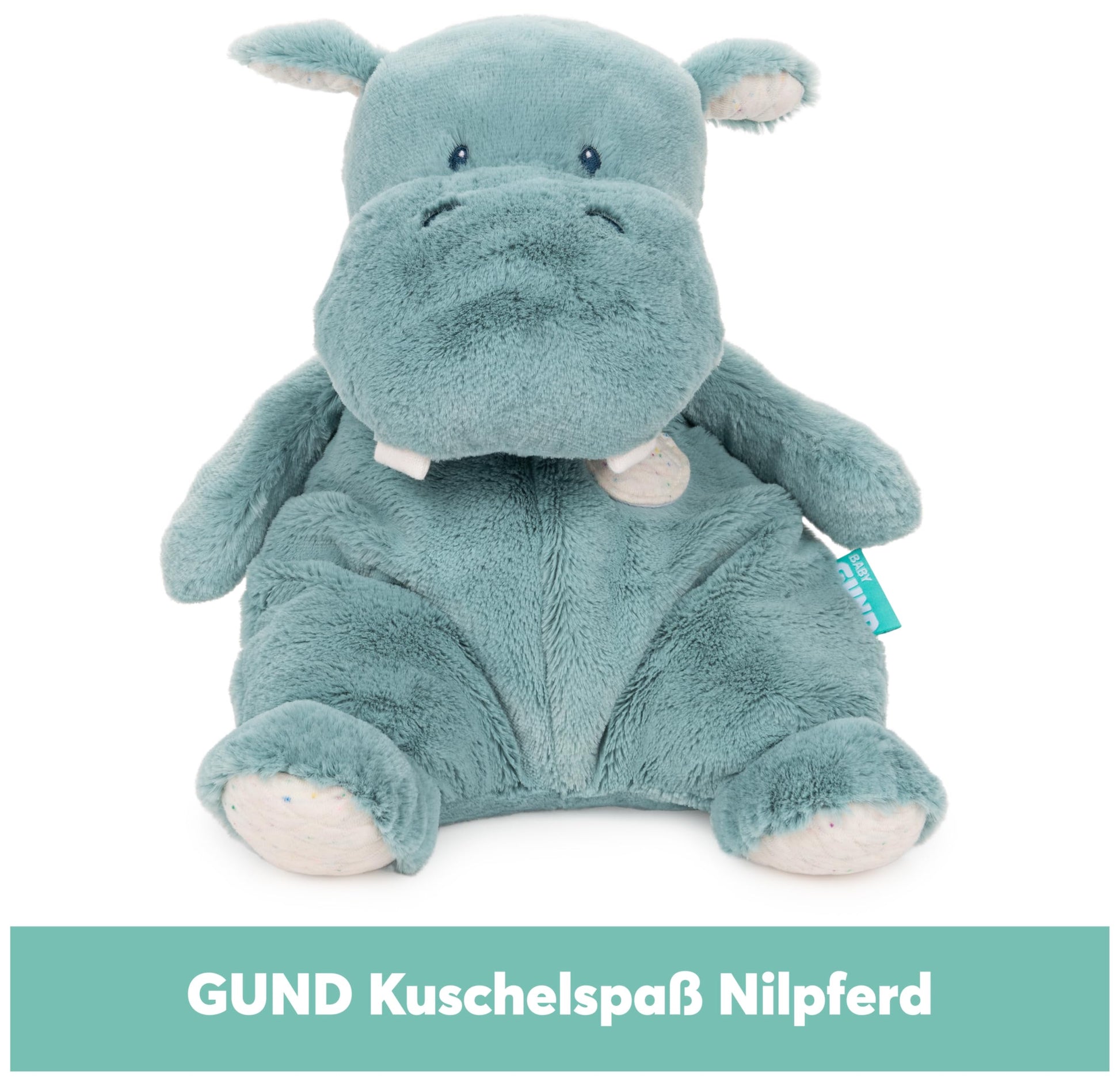GUND Baby Hippo Hug Soft Cuddle Plush Toy for Babies and Babies, Green, 30 cm, 0+ Years