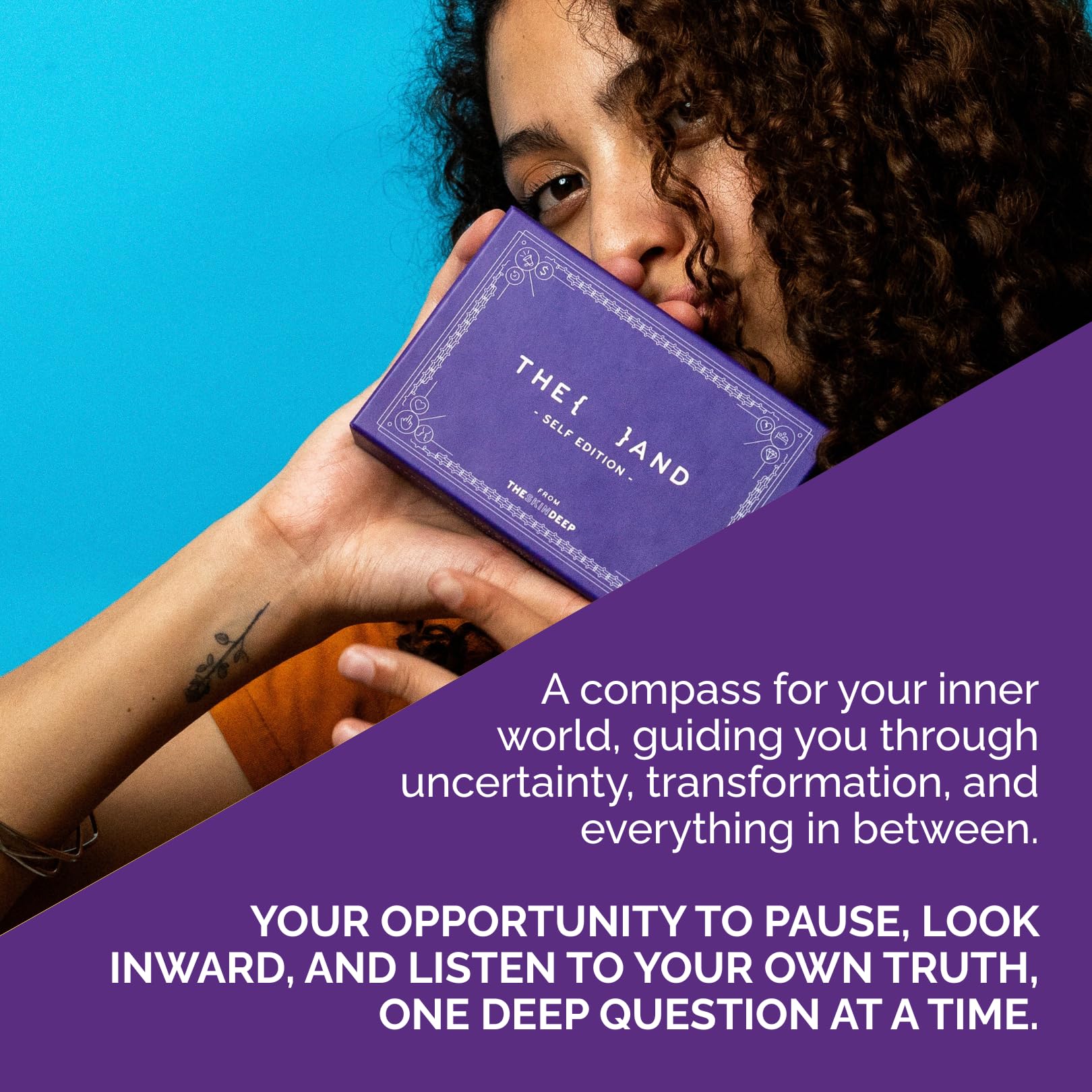 {THE AND} Self Love Edition - 199 Self Reflection Cards to Improve Self Awareness - Self Care Question Card Deck to Prompt Mindfulness & Meditation