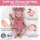 Vollence 17 inch Silicone Baby Dolls Girl Weighted 5.21 lb,[NOT Vinyl],Silicone Full Body Reborn Lifelike Real Life Realistic Newborn Soft Babies with