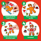 JOYIN 36 Pcs Christmas Make-a-face Sticker Sheets Make Your Own Xmas Cute Stickers with Gingerbread and Tree Sticker Series Design for Kids Party