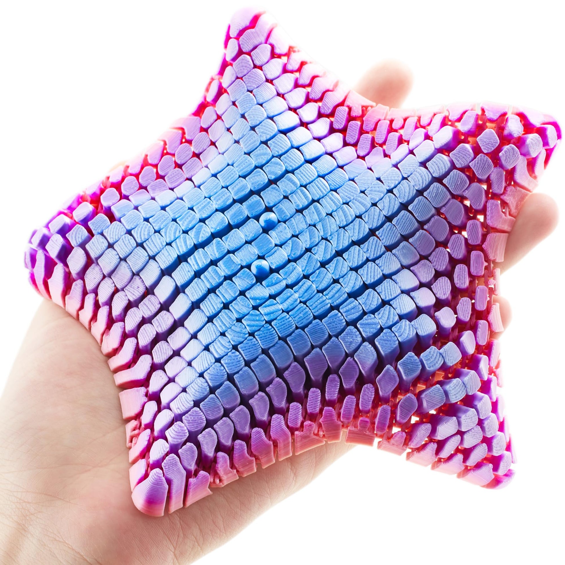 Maxdecoer 3D Printed Articulated Starfish Toy, Flexible Starfish Desk Pet, Movable Fidget Sea Animal Figurine, Cute Collectible Desk Decor Gift