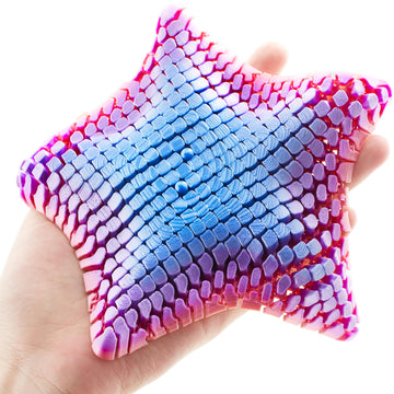 Maxdecoer 3D Printed Articulated Starfish Toy, Flexible Starfish Desk Pet, Movable Fidget Sea Animal Figurine, Cute Collectible Desk Decor Gift