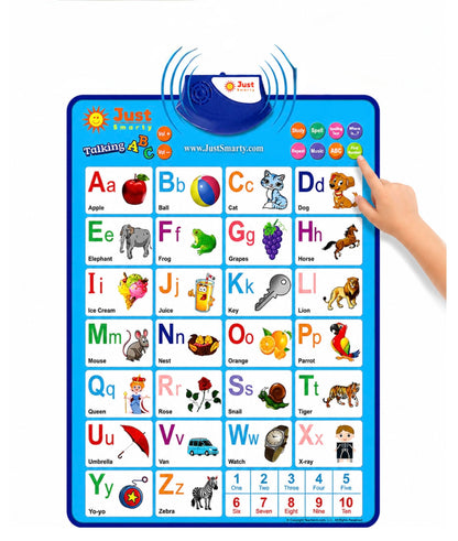 Just Smarty Interactive Alphabet Wall Chart, Blue