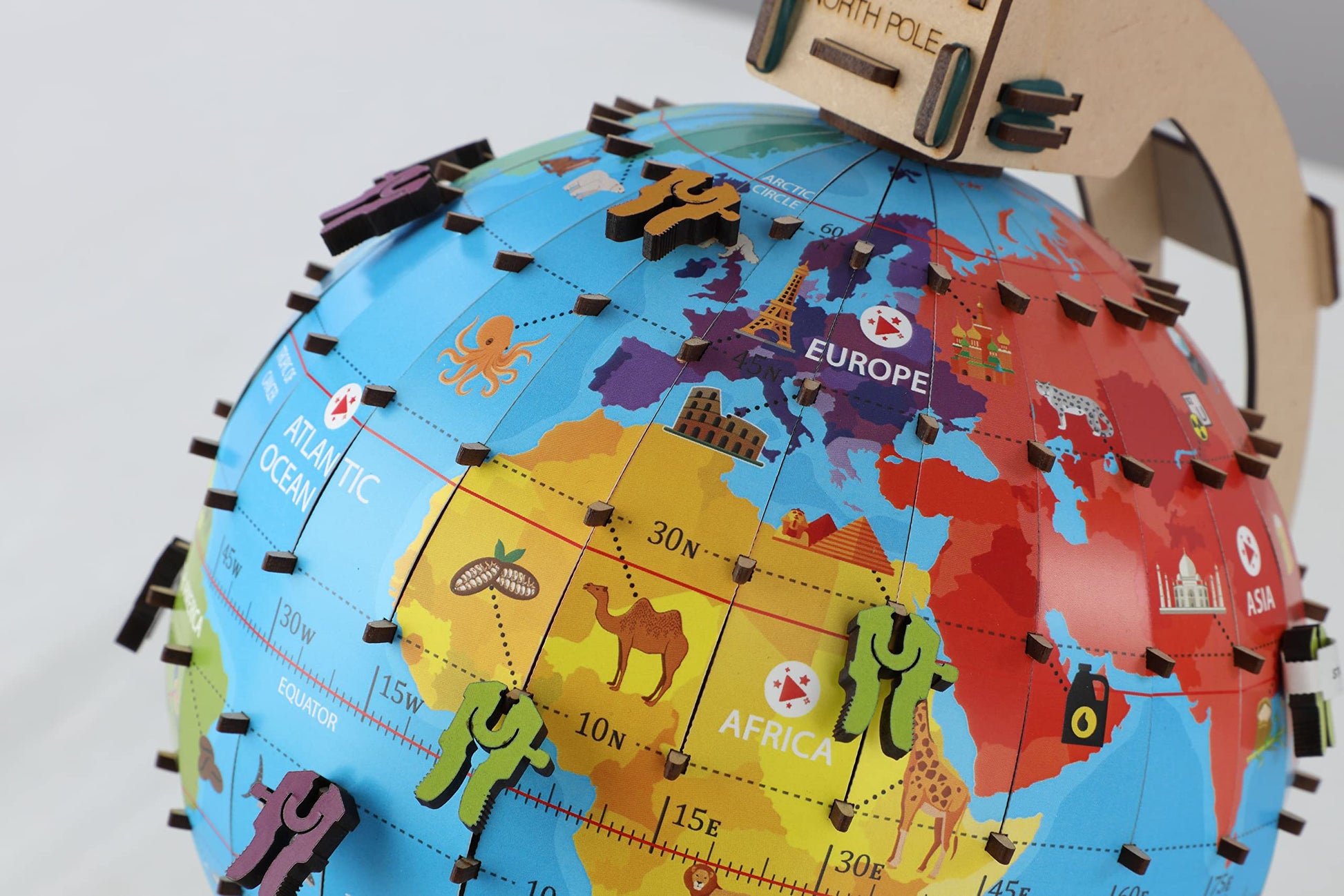 Smartivity Globe Explorer Wooden Model Engineering STEM Learning Toy for Kids Ages 8 and Up