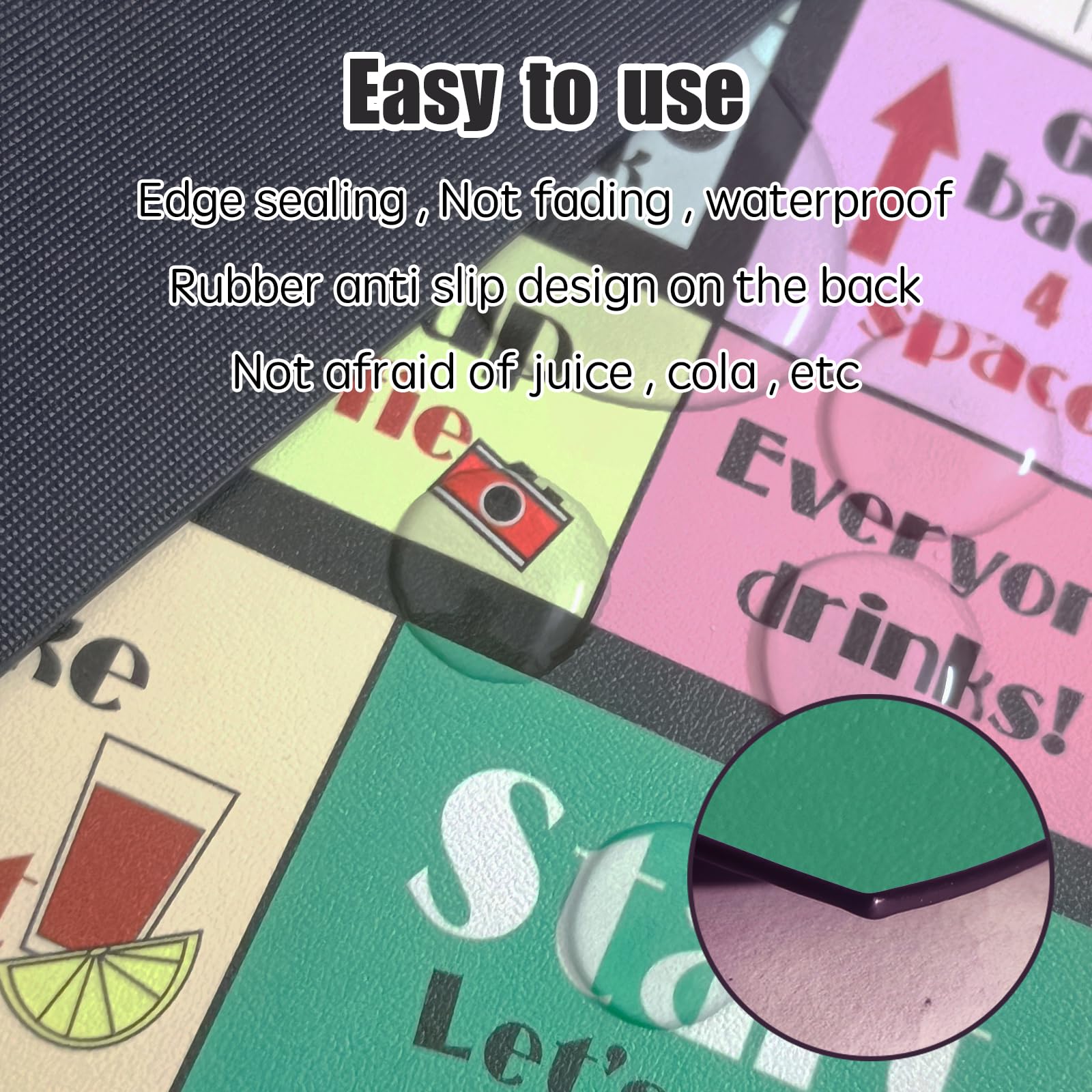 gzaymng Drinking Board Games for Adults, Leather Mat Drinking Board Game, Hilarious Party Games for Bachelorette, Tailgate Night (2-8 Players, Age