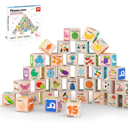 Magnetic Cubes Magnet Building Block Sensory Activity Center 1" Puzzle Cube 216 Pattern Early Education Toy Letter Alphabet Number Shape STEAM