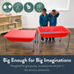 Children's Factory Water Table and Lid Set, Red Sensory Table for Kids, 24"