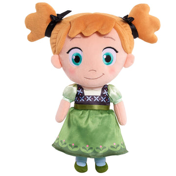 Disney Frozen Anna 11 Inch Super Soft Bedtime Cuddle Plush, Red Hair, Green Dress