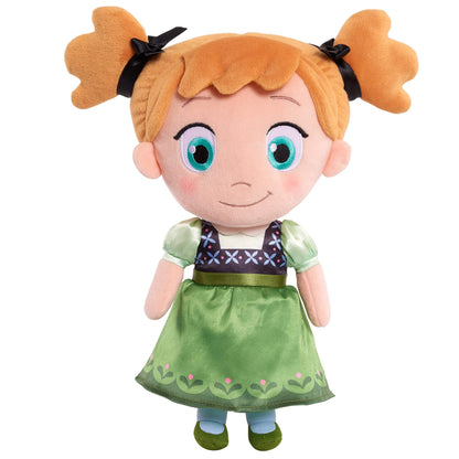 Disney Frozen Anna 11 Inch Super Soft Bedtime Cuddle Plush, Red Hair, Green Dress