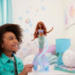 Mattel Disney The Little Mermaid Deluxe Ariel Doll with Iridescent Tail, Hair Jewelry Beads & Display Stand, Inspired by the Movie