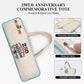 Non-Slip Clear Mahjong Racks with Pushers Set of 4, Complete Gift Set with 4 Readers, Lucky Clover Card, 250 Anniversary Tote Canvas Bag & Elegant