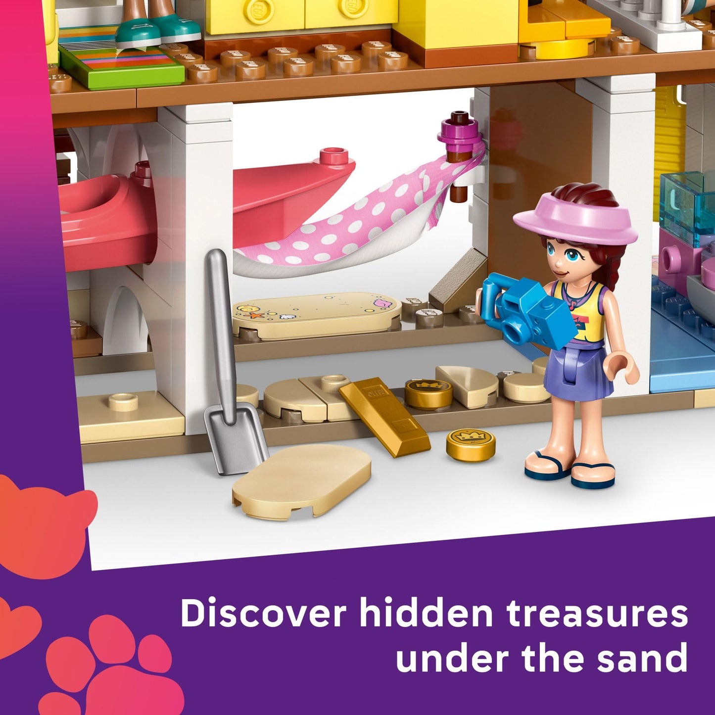 LEGO Friends Beach House with Seals Building Toy for Girls & Boys - Pretend Play Set for Kids, Ages 7+ - W/3 Minidolls, 2 Toy Animals, & Accessories