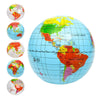 ArtCreativity Inflatable World Globe Ball Set Set of 6 Print Blue and Clear - Colorful Earth Map, 16 Inch Inflatable Beachball for Pool, Summer Fun