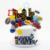 LAST HOE DOWN 51PCS Superhero Themed Birthday Decorations Superhero Birthday Cake Decorations