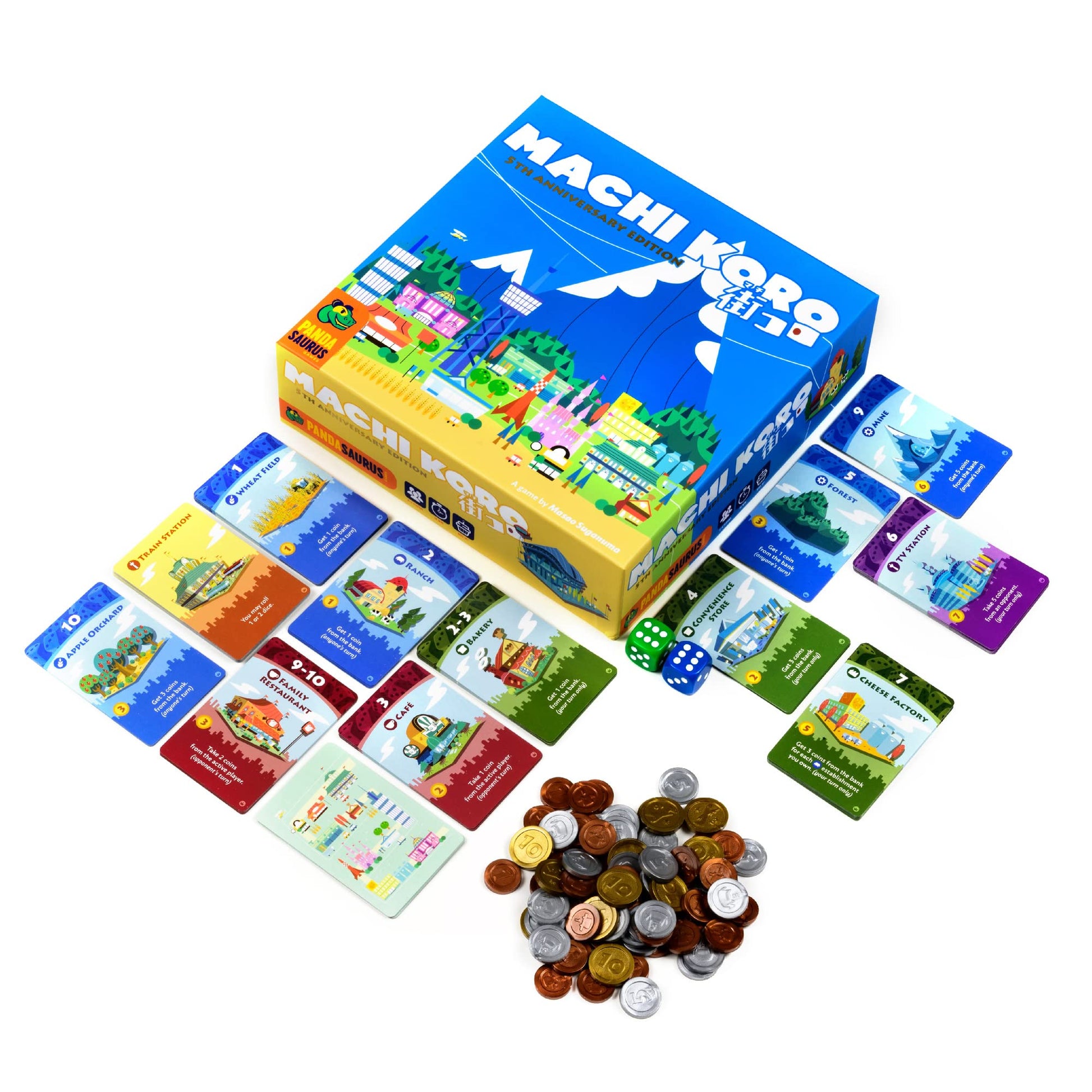Machi Koro Board Game The Ultimate City-Building Game! Fast-Paced Dice Rolling Strategy Game for Kids and Adults, Ages 8+, 2-4 Players, 30 Minute