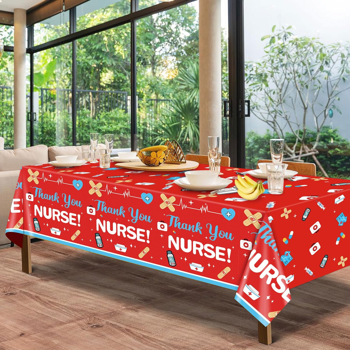 Yavxzvbw 3Pcs We Appreciate You Decorations Nurses Week Tablecloths Thank You Nurses Tablecloths for Nurse Appreciation Week Nurse Week Decorations