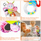 Funsland Baby Stroller Toy and Car Seat Toy for Infant with Teether Hanging Rattle Toys Clip on Stroller Toy Soft Plush Baby Toys for Boys and Girls