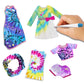 Tara Toys Barbie Tie-Dye Fashion Designer Kit - DIY Design Set for Girls with Dresses, Markers, Stickers & Tools - Create Real Barbie Outfits, Craft