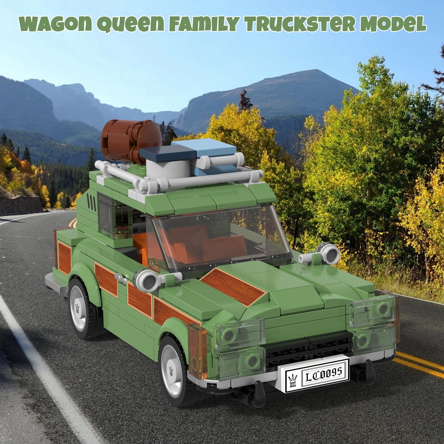 National Vacation Wagon Queen Truckster Building Set, Family Station Wagon Model Building Toys for Movie Fans, 413 Pcs Holiday Camper Toy Kit