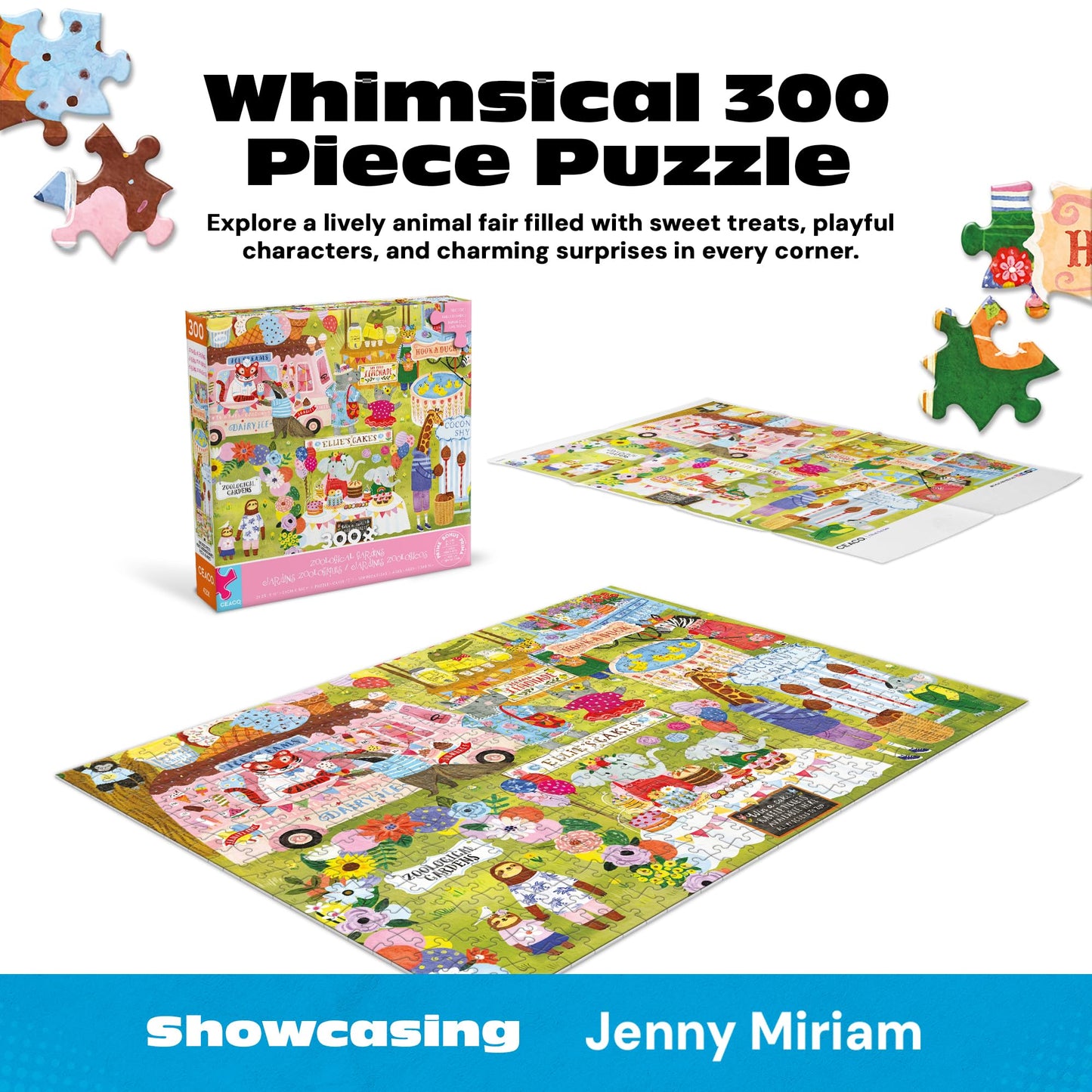 Ceaco - Zoological Gardens - 300 Large Piece Jigsaw Puzzle for Adults