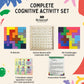 Dementia Activities for Seniors, 2 in 1 Cognitive Games for Elderly: Tile Matching Puzzle & Memory Q&A, 15 Wooden Blocks, 26 Templates, Alzheimer's
