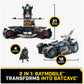 DC Comics Batman, Ultimate Transforming Batmobile Playset, 2-in-1 Playset with Exclusive Figure and Glider, Lights, Sounds, Kids Toys for Boys