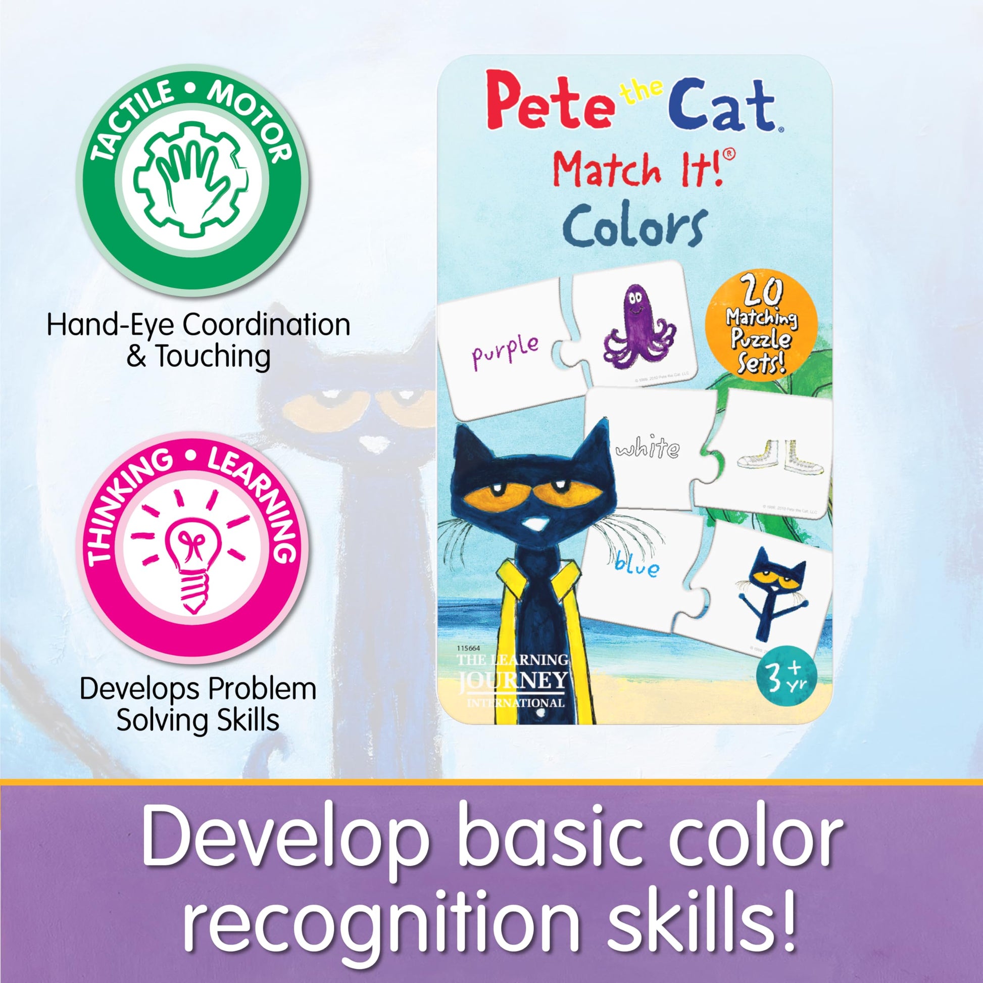 Pete The Cat - Match It! Tin - Colors (New)