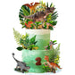Dinosaur Cake Toppers Artificial Plants Grass Cake Decorations for Dinosaur Theme Jungle Birthday Supplies (Style 2)