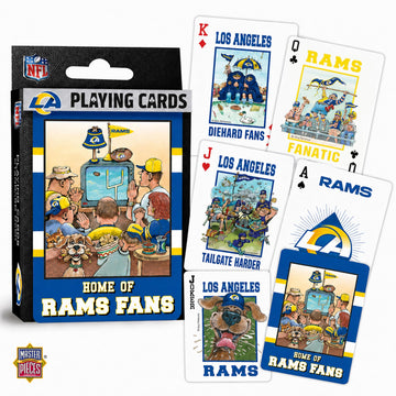Masterpieces NFL Los Angeles Rams Playing Cards - Officially Licensed, 54 Card Deck - Ages 4+