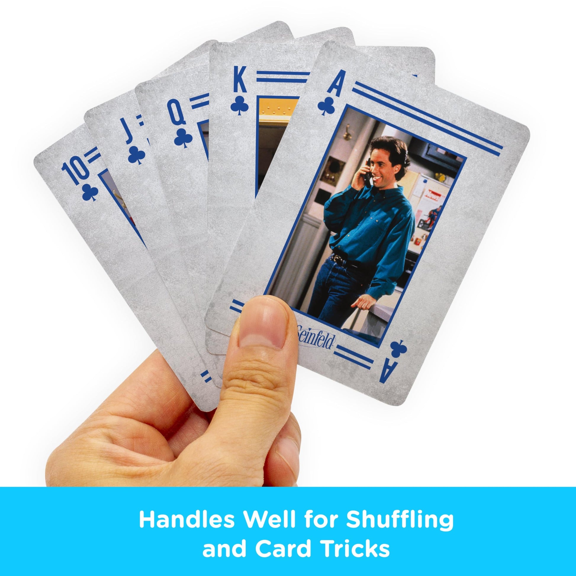 AQUARIUS Seinfeld Playing Cards - Seinfeld Photos Themed Deck of Cards for Your Favorite Card Games - Officially Licensed Seinfeld Merchandise