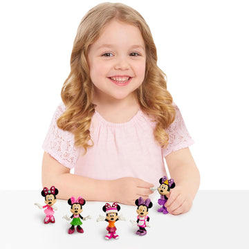 Disney Junior Minnie Mouse 3-inch Collectible Figure Set, 5 Piece Set, Easter Basket Fillers, Gifts, Presents, Kids Toys for Ages 3 Up by Just Play