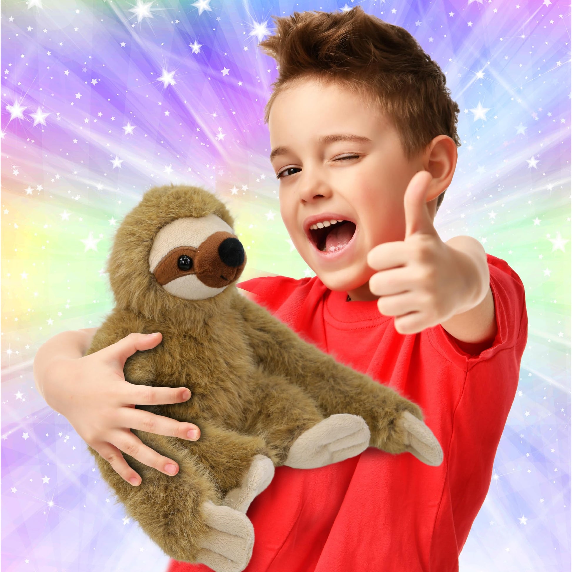 DolliBu Long Arms Hanging Sloth Plush Toy - Super Soft Stuffed Animal Sloth Toy, Cute Plush Wildlife Animal Toys for Kids and Adults - 12 Inches