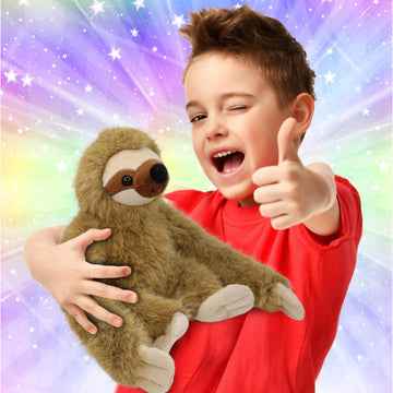 DolliBu Long Arms Hanging Sloth Plush Toy - Super Soft Stuffed Animal Sloth Toy, Cute Plush Wildlife Animal Toys for Kids and Adults - 12 Inches