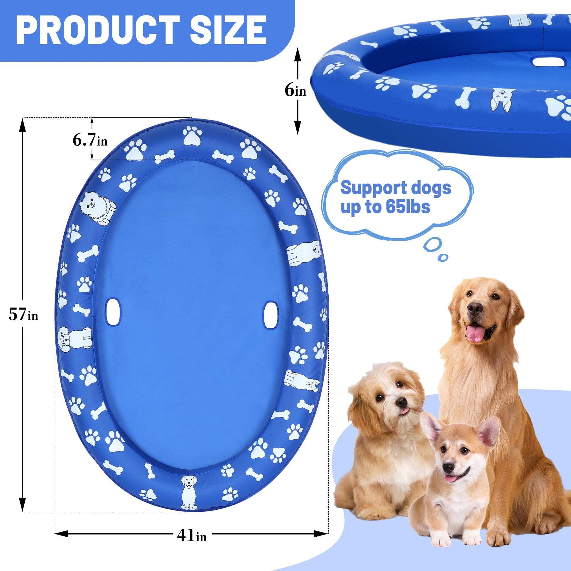 Lifeunion Dog Pool Float Inflatable Floating Mat
