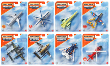 Matchbox Sky Busters Diecast Aircraft Collection, 8 Pack Assortment, Toy Planes and Helicopters JDJ05-979H