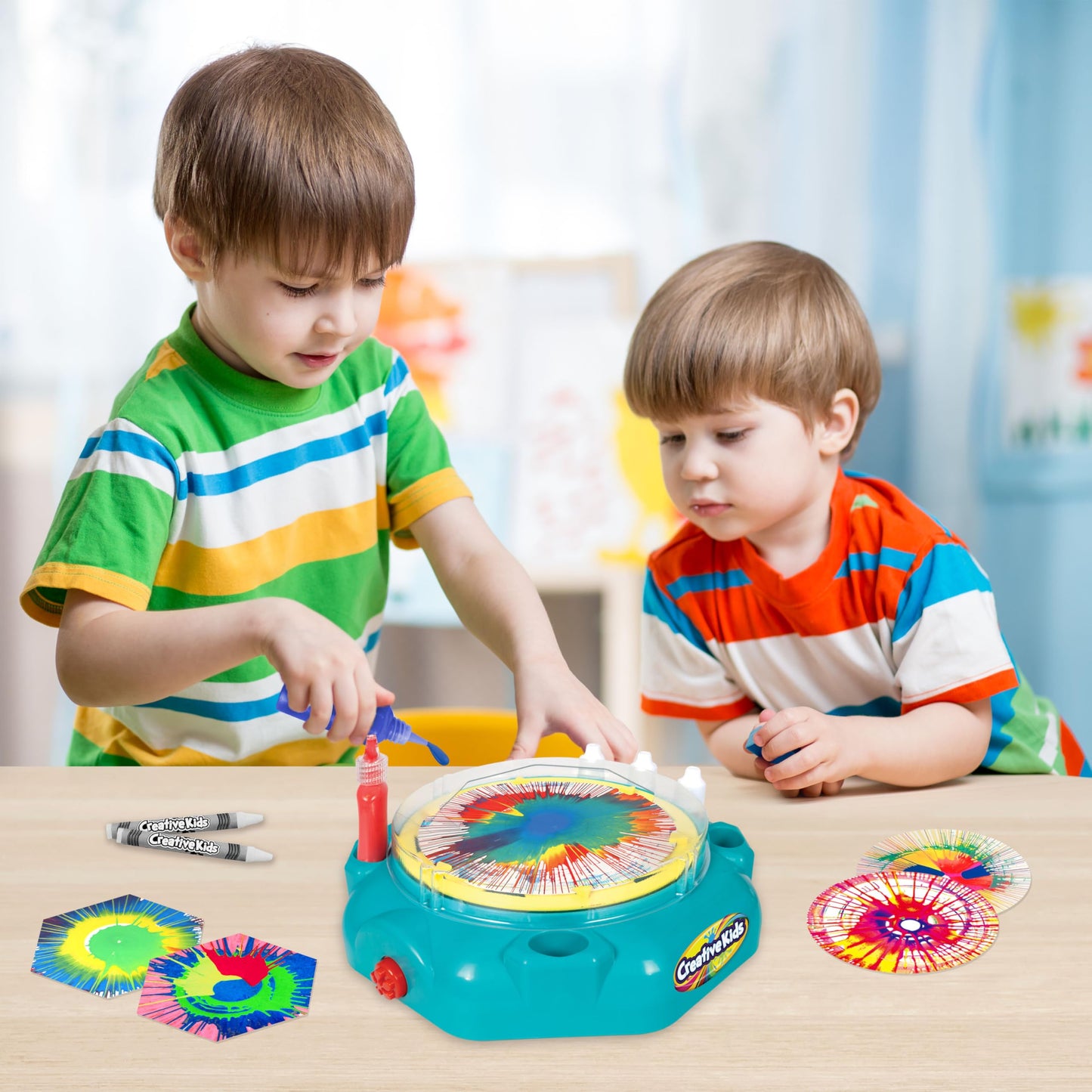 Creative Kids Super Spin 'n Splatter Art Machine Artas and Crafts for Boys and Girls Ages - Painting Spinner Toys for Kids - Gift Ideas 6 7 8 9 Ages