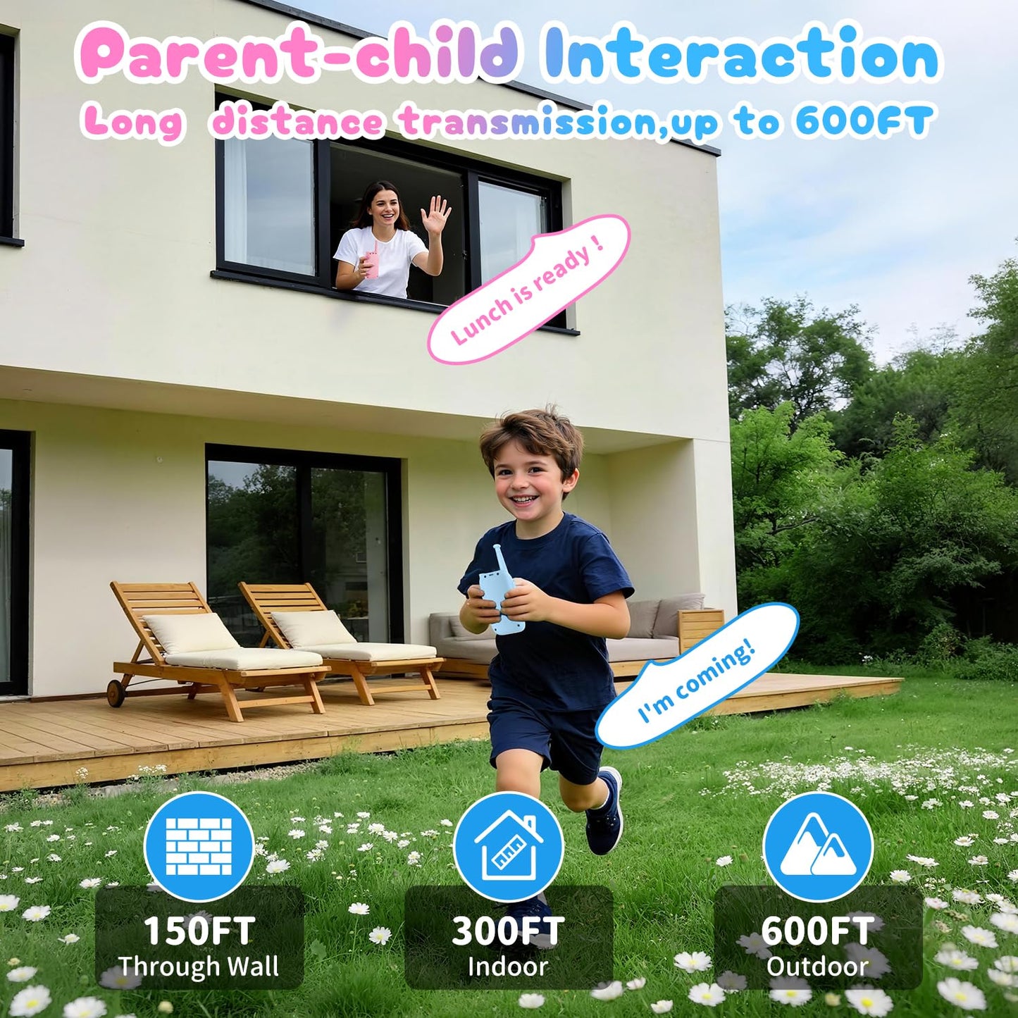 Kids Audio/Video Walkie Talkies, 2 Pack Rechargeable Walkie Talkies for Kids with 2’’ Screen & Camera & Voice Changer, Long Range Boys Girls Toys for