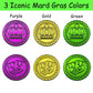 100 PCS Mardi Gras Coins Set-Assorted Green Purple Gold Mardi Gras Plastic Coins Set for Mardi Gras Theme Props Parade Table Decoration & Party Favors
