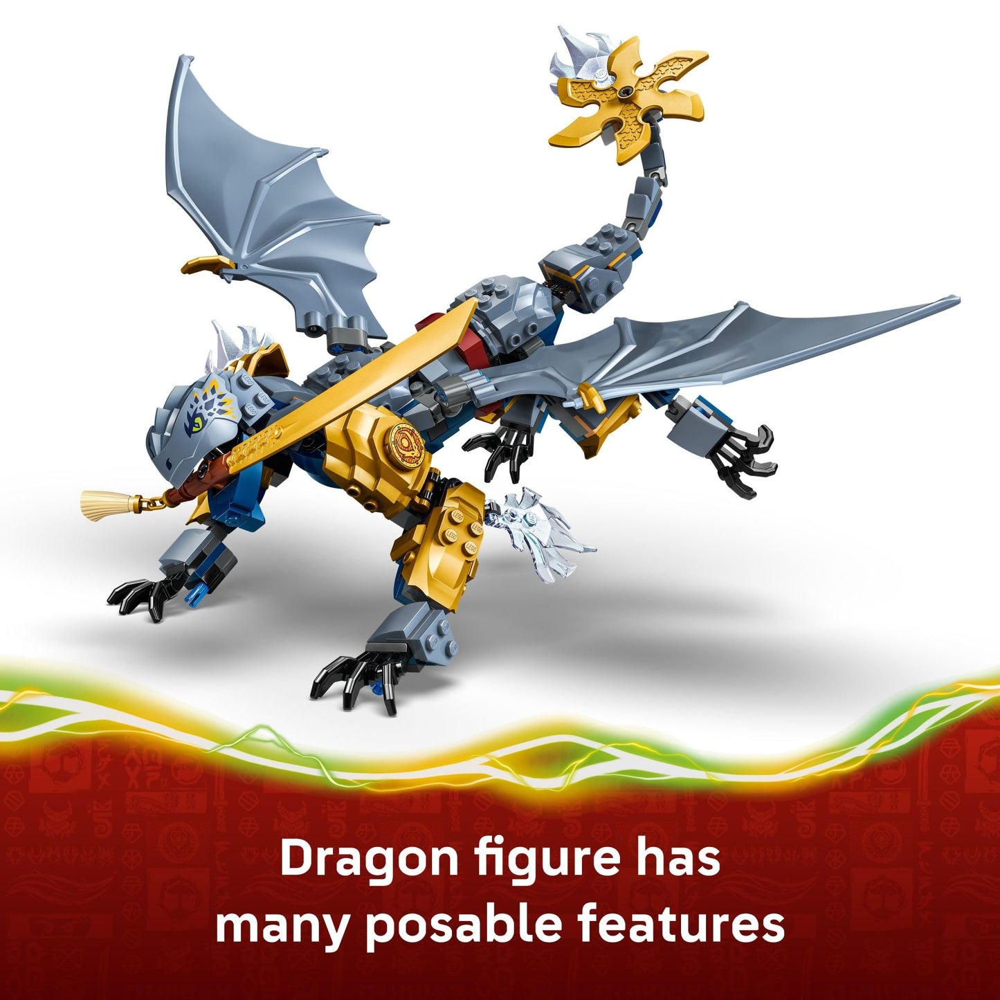 LEGO NINJAGO Ninja Dragon Riyu’s Battle Building Toy for Boys & Girls - Ninja Poseable Dragon Toy Playset for Kids, Ages 7+ - Includes 4 Minifigures