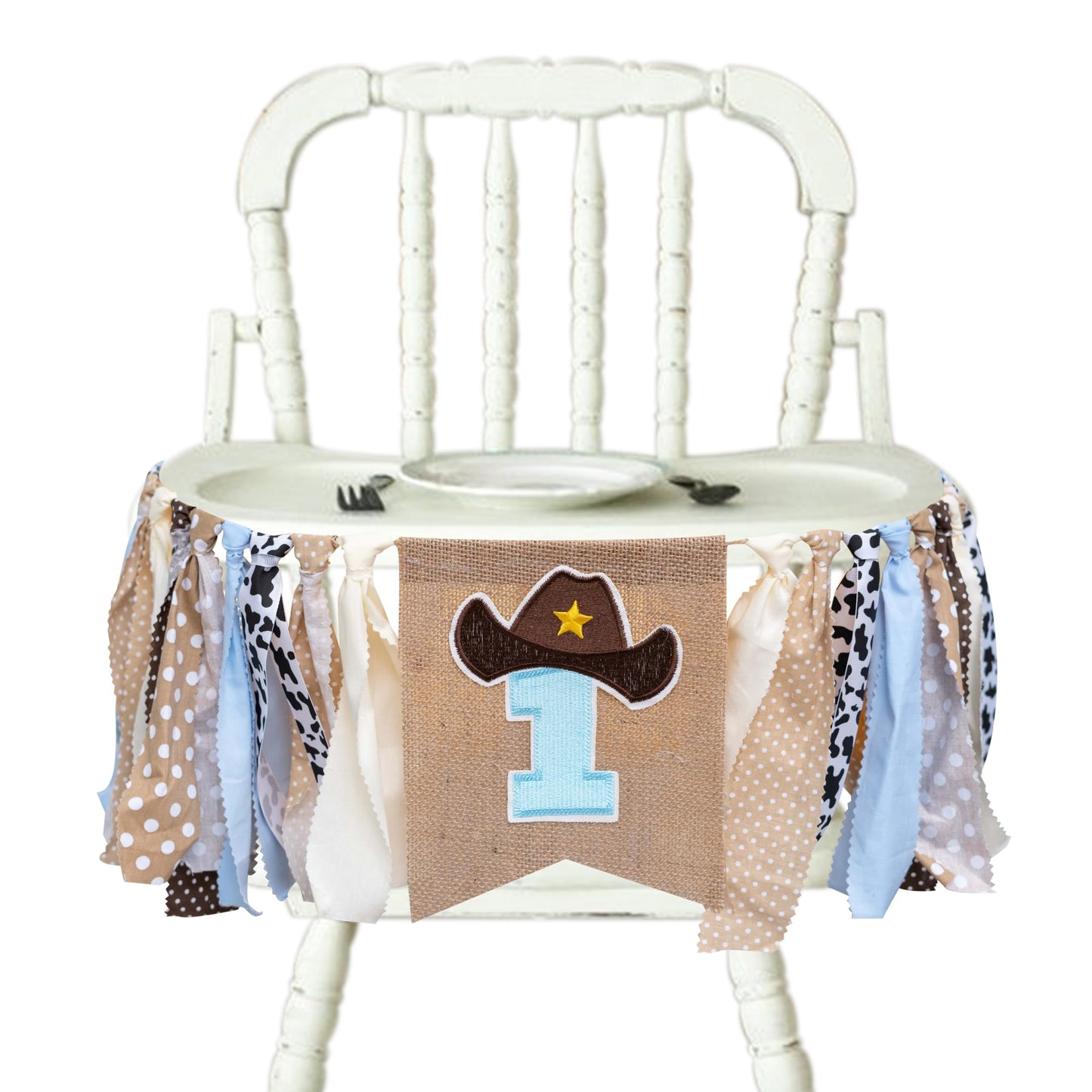 Vgaruint Cowboy Rodeo 1st Birthday High Chair Banner