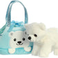 Aurora® Fashionable Fancy Pals™ Peek-A-Boo™ Polar Bear Stuffed Animal - Plush with Stylish Purse for Dress Up Fun - Perfect for Kids 3+ Years