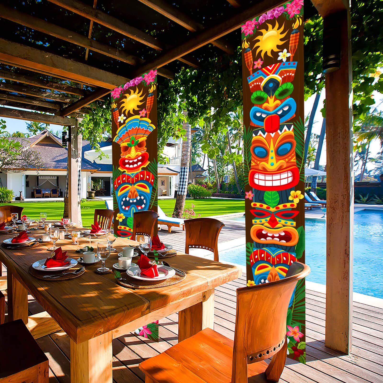 Hawaiian Luau Party Decorations, Tiki Party Decorations