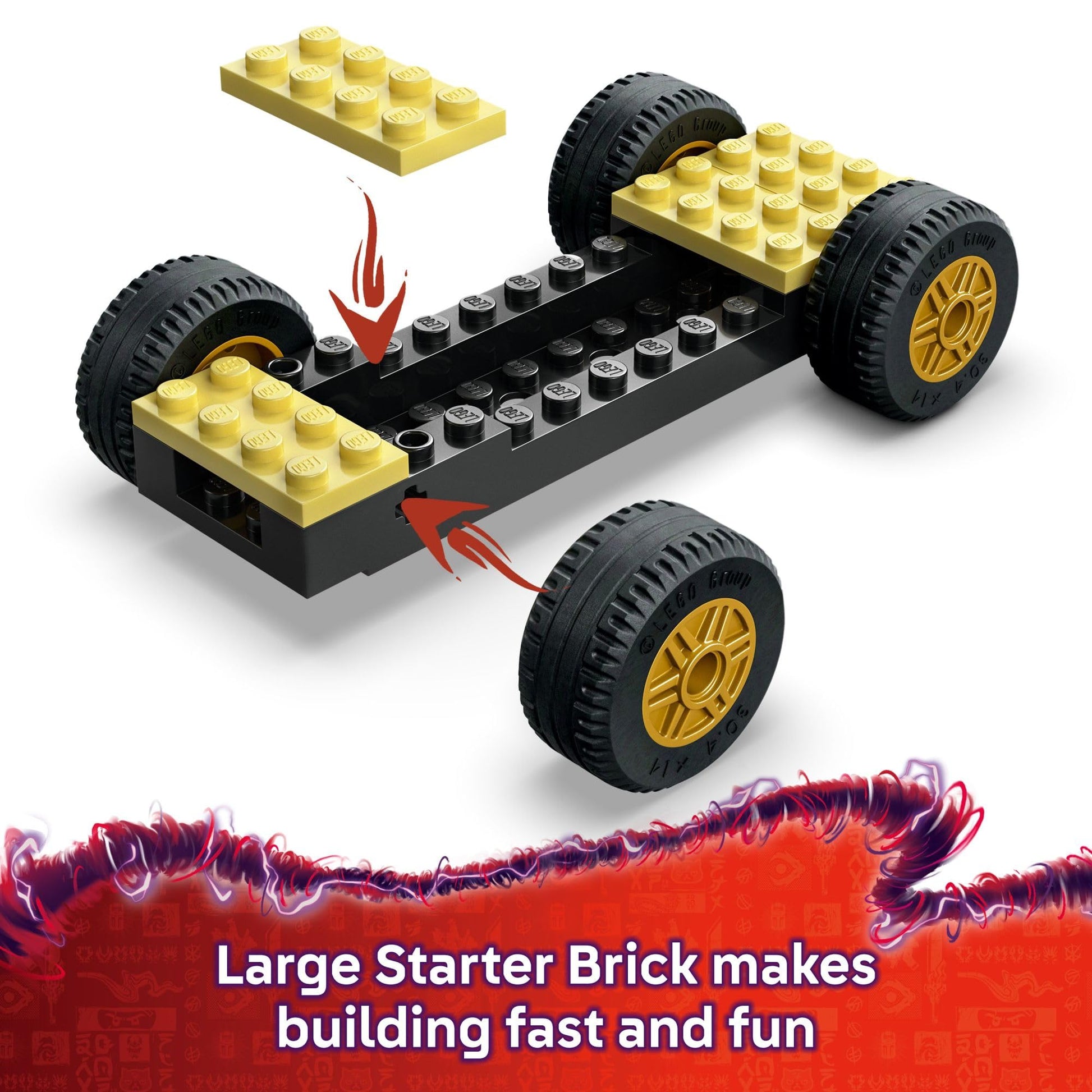 LEGO NINJAGO Rogue vs. Drix Race Car Duel Building Toy for Preschool Kids - Ninja Toy with Starter Brick for Boys & Girls, 4+ - Gift Idea for